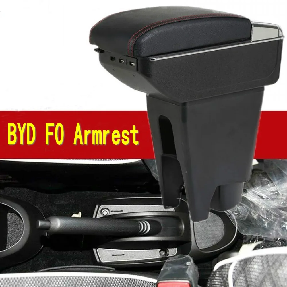 

Arm Rest For BYD F0 Armrest Box Center console central Store content box with cup holder ashtray with USB interface