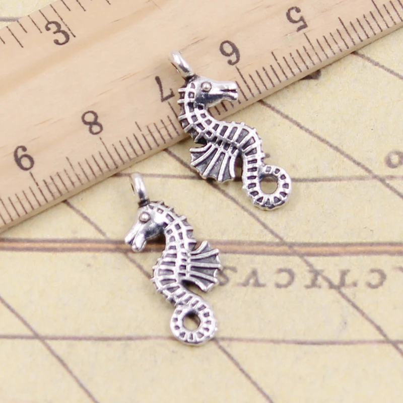 20pcs Charms Hippocampus Seahorse 23x11mm Tibetan Silver Color Pendants Antique Jewelry Making DIY Handmade Craft