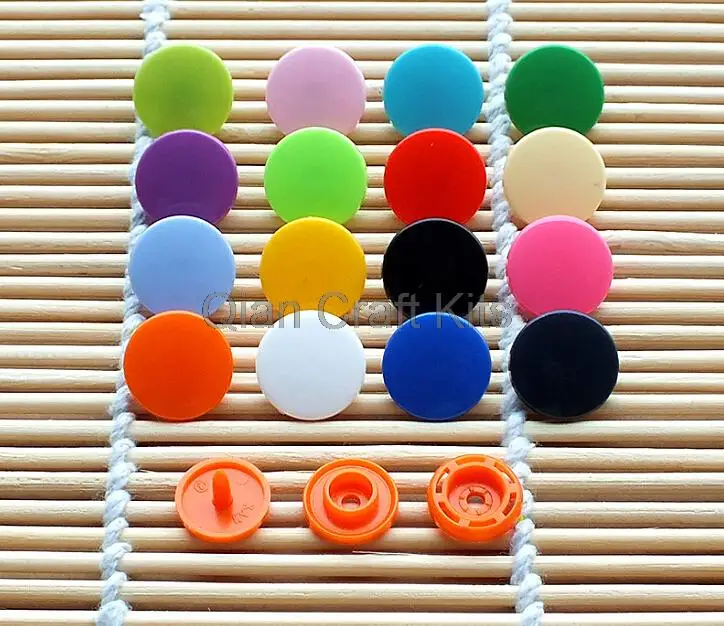 1000 Sets T5 12MM Plastic Resin Snaps fastener For Crafts, Baby, Clothes, Bibs, Diapers and Scarves mixed or pick color D15