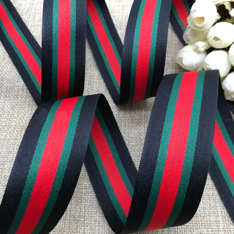 Hot 10mm,20mm 30mm (2 meter/lot) Black Red White stripes Grosgrain Ribbon DIY Clothing accessories handmade sewing accessories