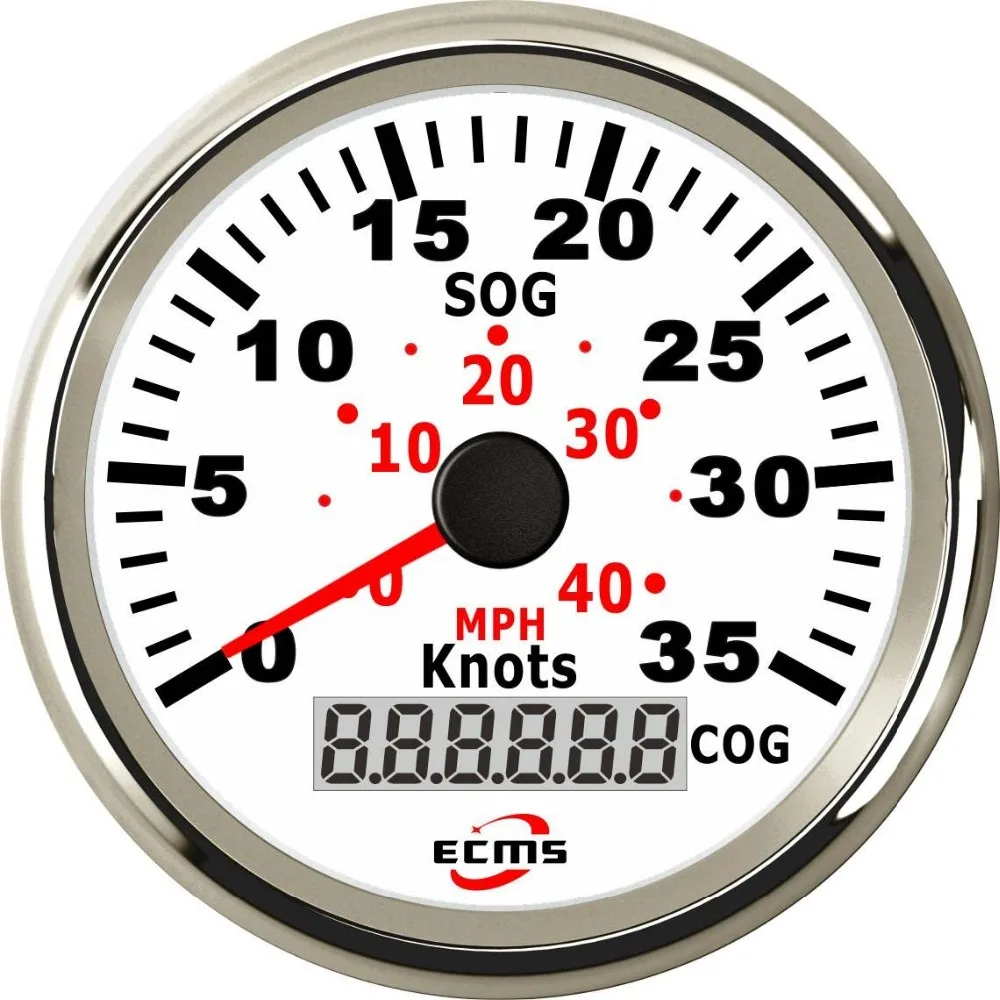 Marine Boat Yacht Auto Car Truck Digital Speedometer Speed Meter Gauge 85mm 35Knots 9-32V 316L Bezel