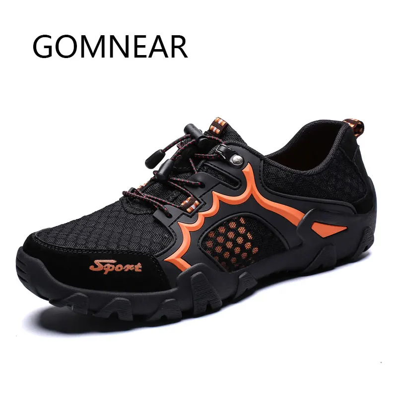 

GOMNEAR Summer Outdoor Hiking Shoes Men's Breathable Mesh Camping Climbing Trekking Shoes Tactical Hiking Shoes Sneakers Man