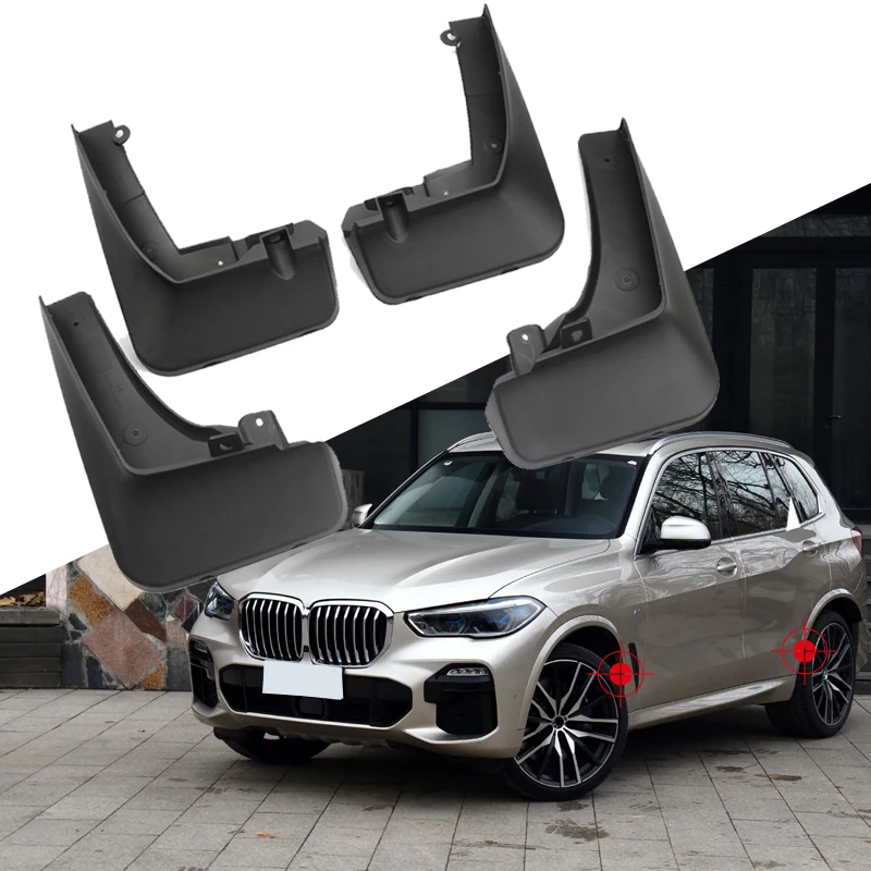 For BMW X5 G05 M Sport 2019 2020 2021 2022 2023 Front & Rear Plastic Mudflaps Splash Guards Mud Fender Mud Flaps 4pcs