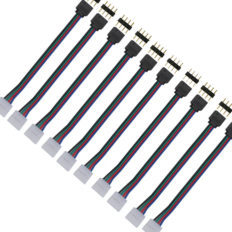 4Pin 5Pin LED Strip Connector for RGB RGBW RGBWW Color 5050 LED Strip Wire Connection Extension Connector Cable