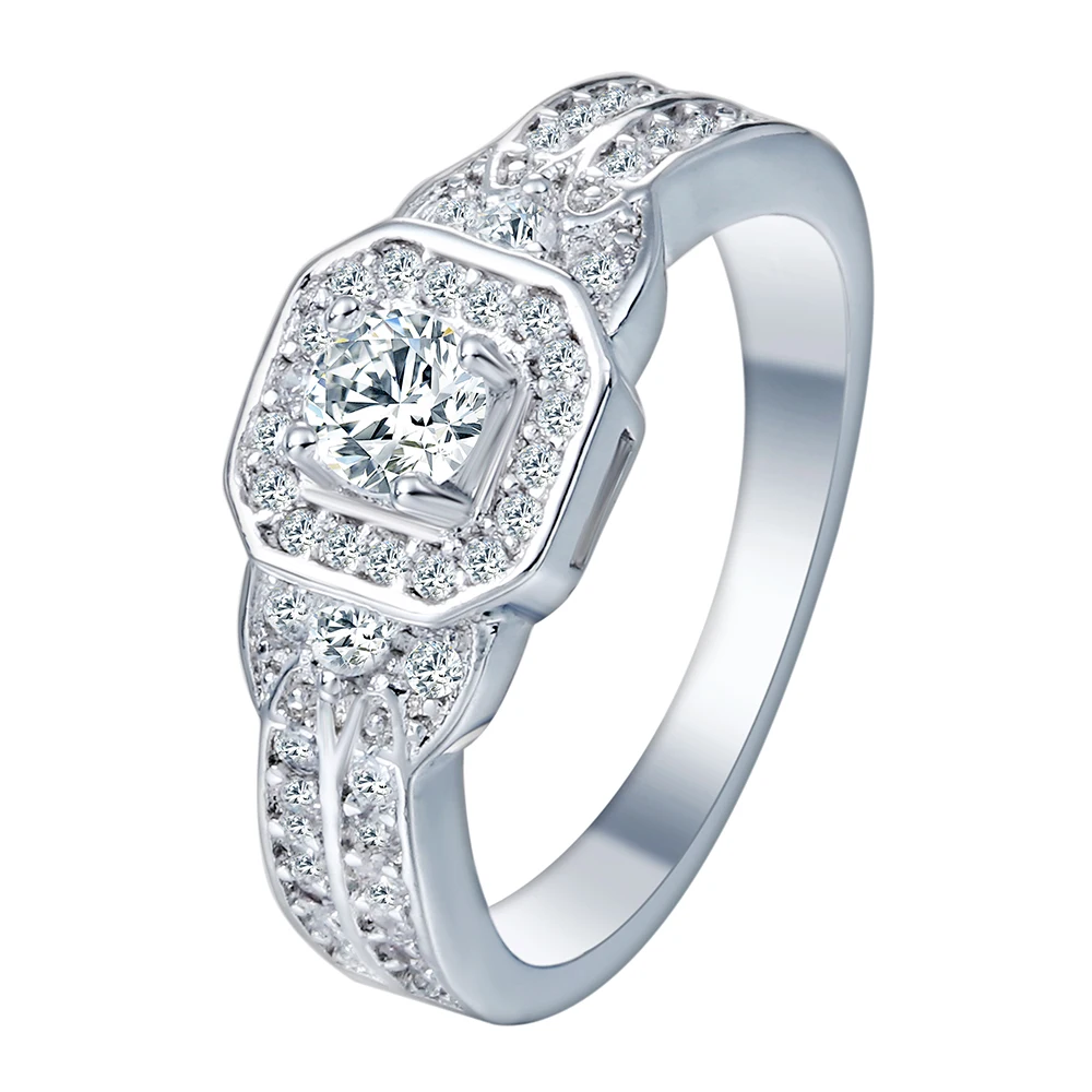fashion Jupiter Rings silver plated wholesale lovely micro paved cz zircon Middle Finger wedding Engagement Ring for women