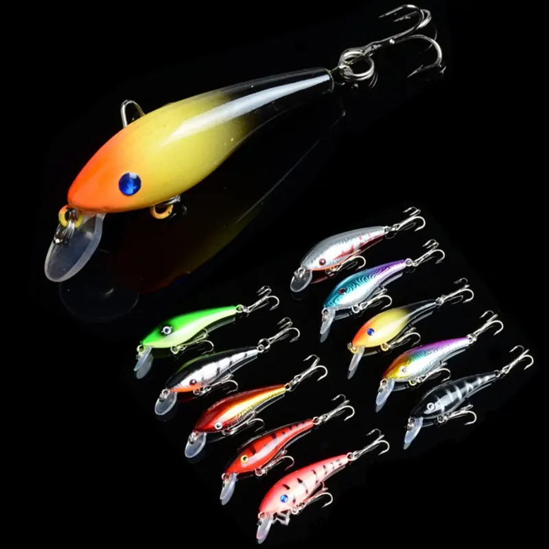 HiUmi 4.4G 5.7CM 10Color Bass Fishing Lures Crank Bait Crankbait Tackle Swim bait wobblers fishing japan Hard Crazy Fish Lure