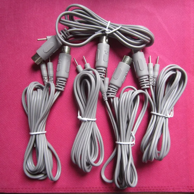 10pcs Electric Wire Lines Electrode Connector Cables for Micro Current EMS Electrode Massage Machine