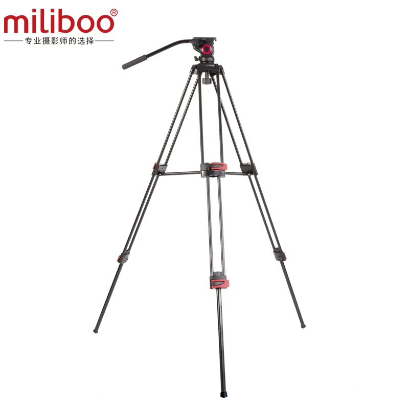 miliboo MTT602A Professional Portable Aluminum Fluid Head Camera Tripod for Camcorder/DSLR Stand Video Tripod 76 \