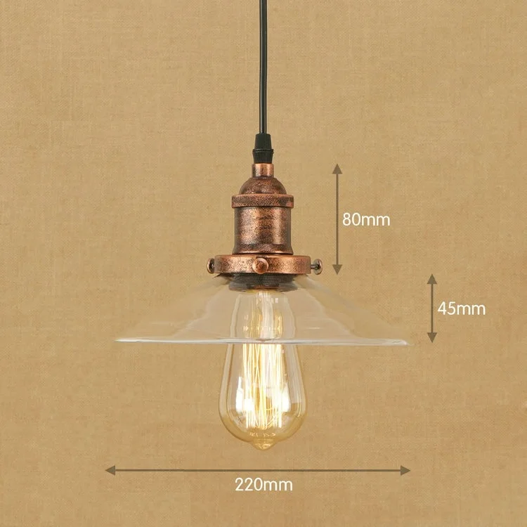 

IWHD Iron Retro Lamp LED Pendant Light Fixtures Glass Industrial Lighting Hanging Lights Kitchen Lampara Suspension Luminaire