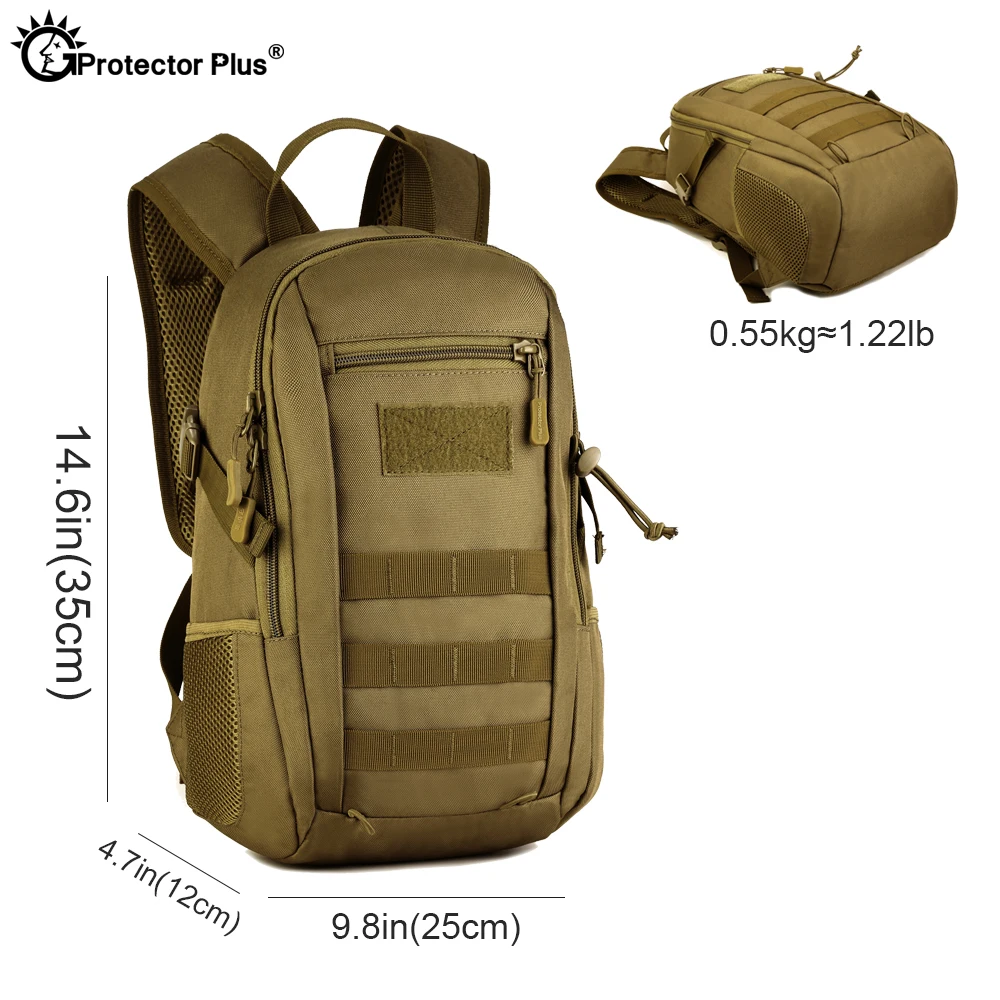 Protector Plus 12L Tactical MOLLE Backpack Children Waterproof Small Backpack armed role-playing Rucksack Assault Pack