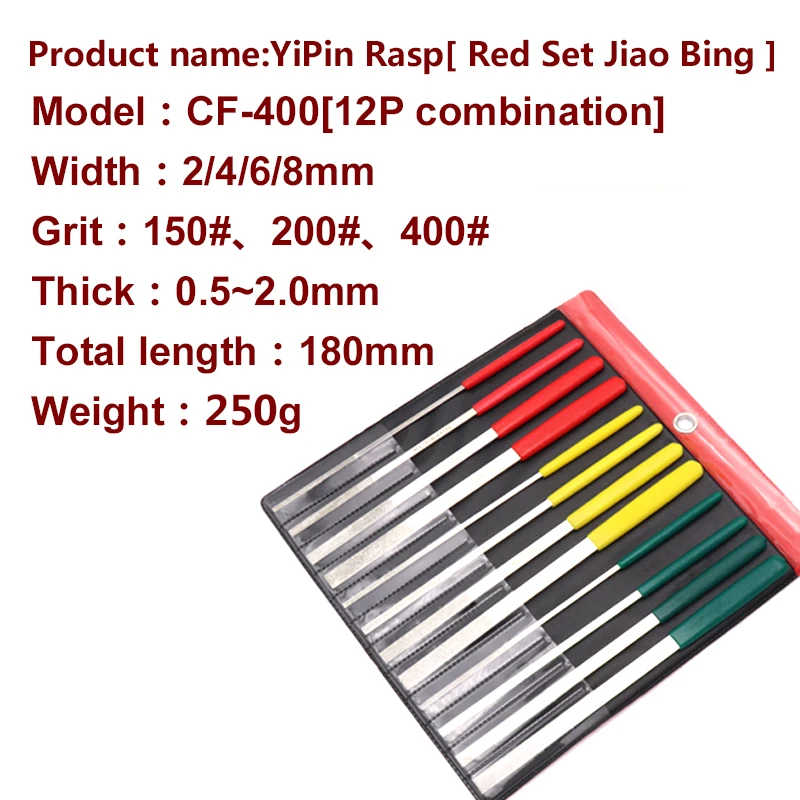 High Quality 10/12pcs Assorted Diamond File Mini Rasp Needle File Repair Wood Grinding Hand File Tools Set For HSS Jade