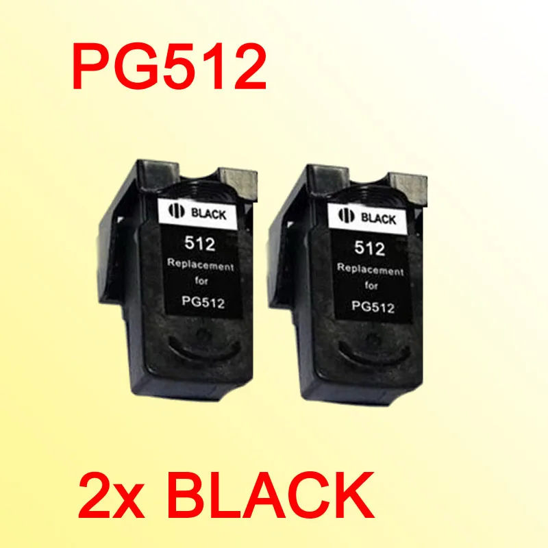 

2x PG512 PG-512 PG512XL Черный чернильный картридж, совместимый с принтером canon MP490/MP492/MP495/MP499/IP2702