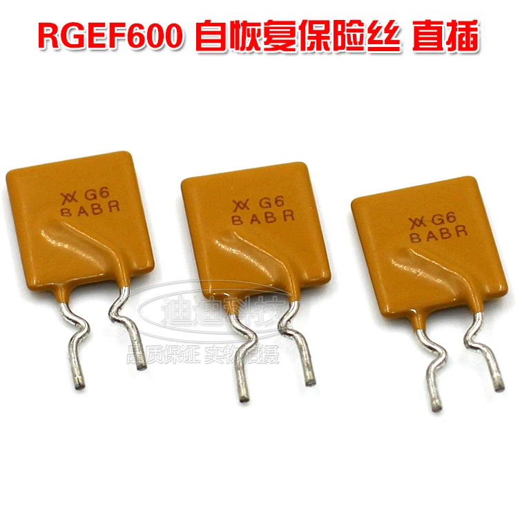 PPTC – fusible d'auto-récupération RGEF600 GF600, 16V 6A, Interpolation directe