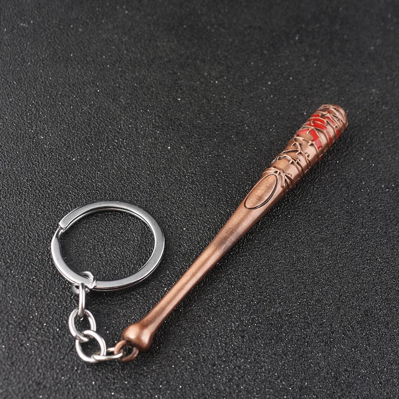 The Walking Dead Stick Keychain Negan\'s Bat LUCILLE Baseball Bat shape Key Chain For Men Car Keyring Jewelry