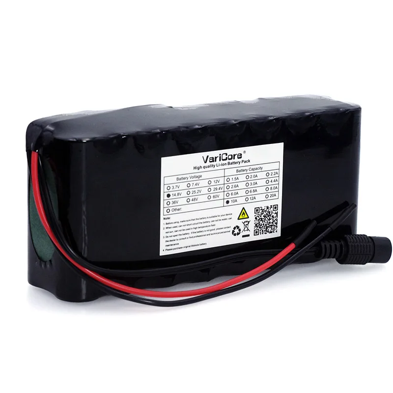 VariCore 14.8 فولت 10 أمبير 18650 بطارية ليثيوم أيون حزمة ليلة مصباح الصيد سخان التعدين مصباح مكبر للصوت البطارية مع BMS + شاحن 16.8 فولت