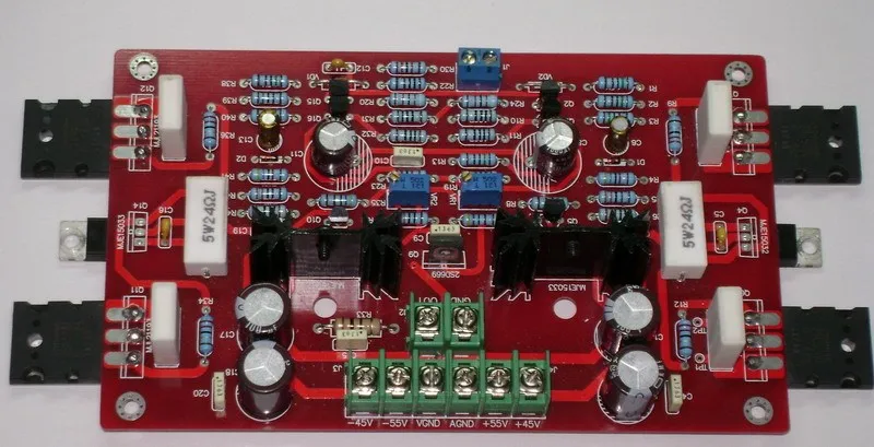 YJ00159 Reference Krell amplifier Circuit KSA50 50W mono Class A 2SA1943/2SC5200 + MJE15032/MJE15033 Completed Amplifier board