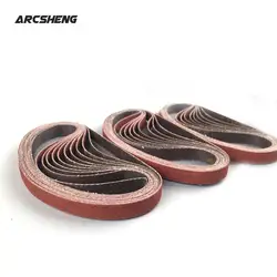 10pcs 15x452mm or 13x457 Sanding Belt 40-600 Grit for M10 Sander Adapter Polishing Machine