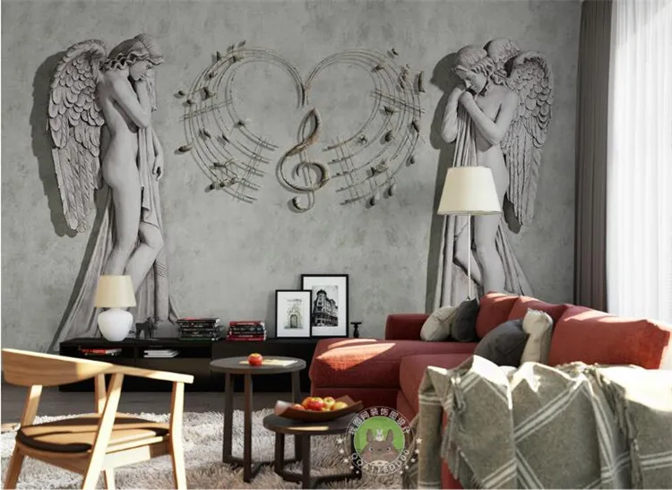 Custom 3D Photo Wallpaper European Angel Art Wall Painting Wall Covering Modern Living Room Bedroom TV Background Mural Decor