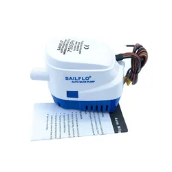 Bomba de agua sumergible para barco marino, bomba de sentina automática con interruptor de plegado automático, eléctrica, CC de 12V, 24V, 750GPH