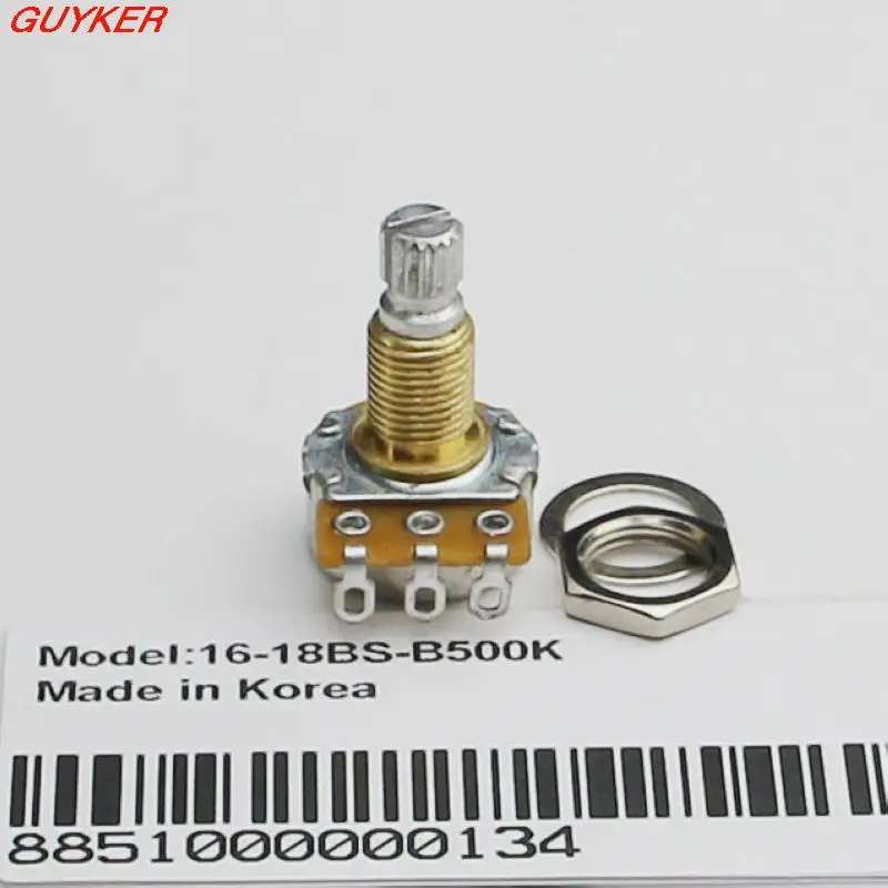 Guitar Potentiometer 16mm Base Dia A500K B500k A250K B250K