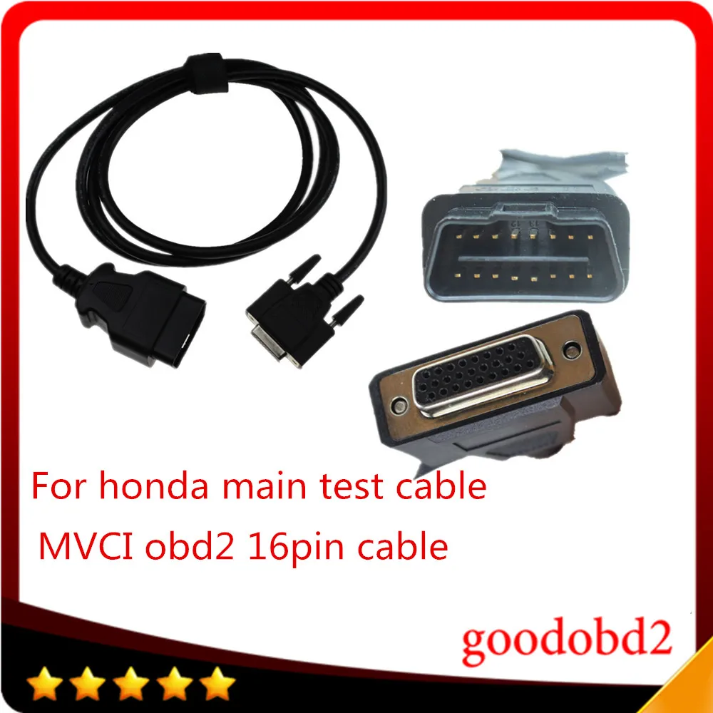 Diagnostic tools car cables OBDII 16-pin J1962m Male to DB26 cable obd2 16pin MVCI scanner tool connector for Honda test cable