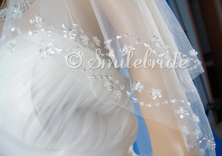 2 Layer Bridal Veil Elbow Length Wedding Veil with Comb