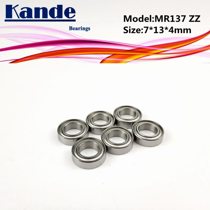 Kande Bearings 10pcs MR137ZZ 7x13x4 MR137   Miniature Ball Bearing MR137 ZZ