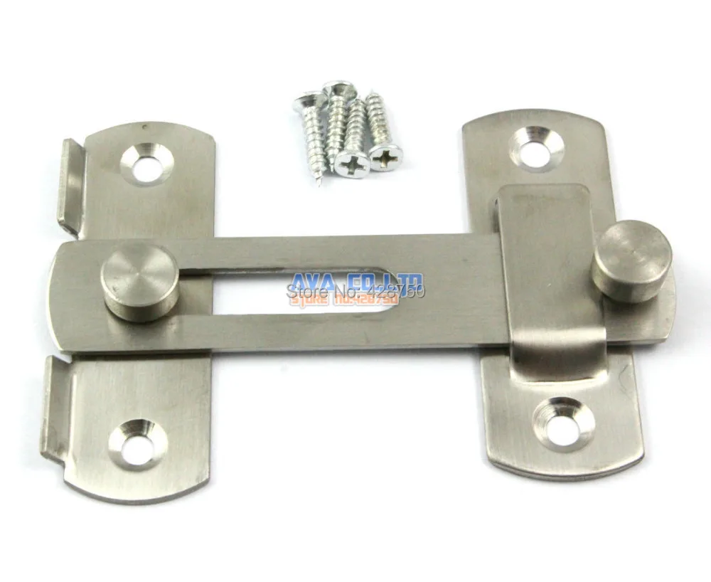 4 Piceces 100x70mm Stainless Steel Door Bolt Security Latch Come with screws