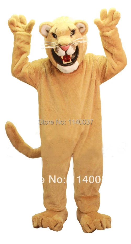 

mascot Golden Cougar Mascot Costume Adult Size Lion Cat Mascotte Mascota Outfit Suit Fancy Dress Party Cosply Costume