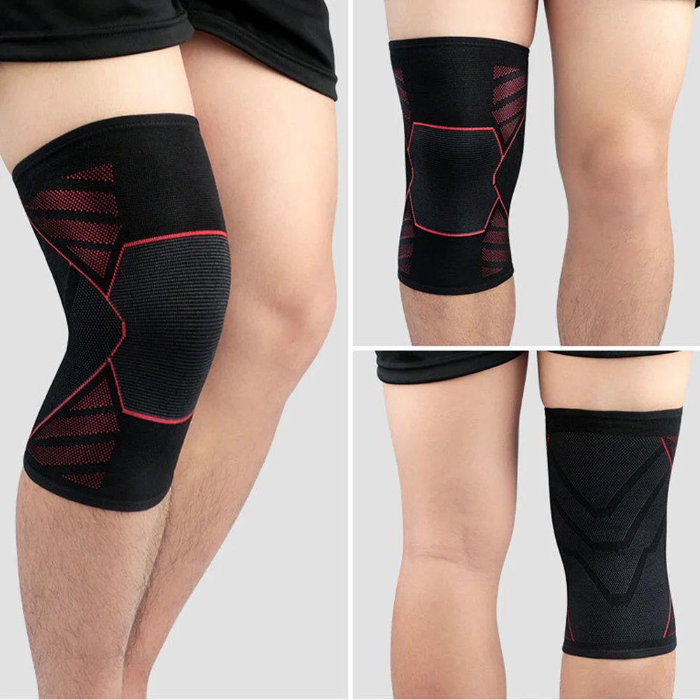 Olahraga Perlindungan Lutut Elastis Lembut Breathable Brace Penopang Basket Sepak Bola SPSLF0094