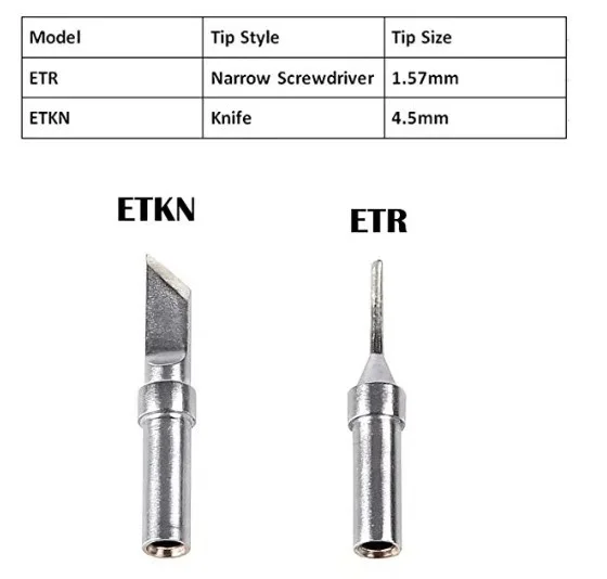 NOVFIX 10 pièces WELLER Embouts ETT LT4 LTA LTB FLC LTD LT1SLX LTCC LTKN LTDD Sans Plomb À Souder Pointe de fer à souder Pour WS81 WSP80 MPR80