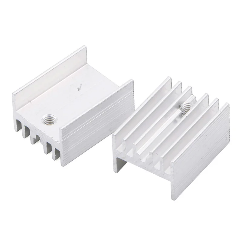 10Pcs YOUNUON Silber Aluminium ZU-220 Kühlkörper ZU 220 Kühlkörper Transistor Heizkörper TO220 Kühler Kühlung 20*15*10MM