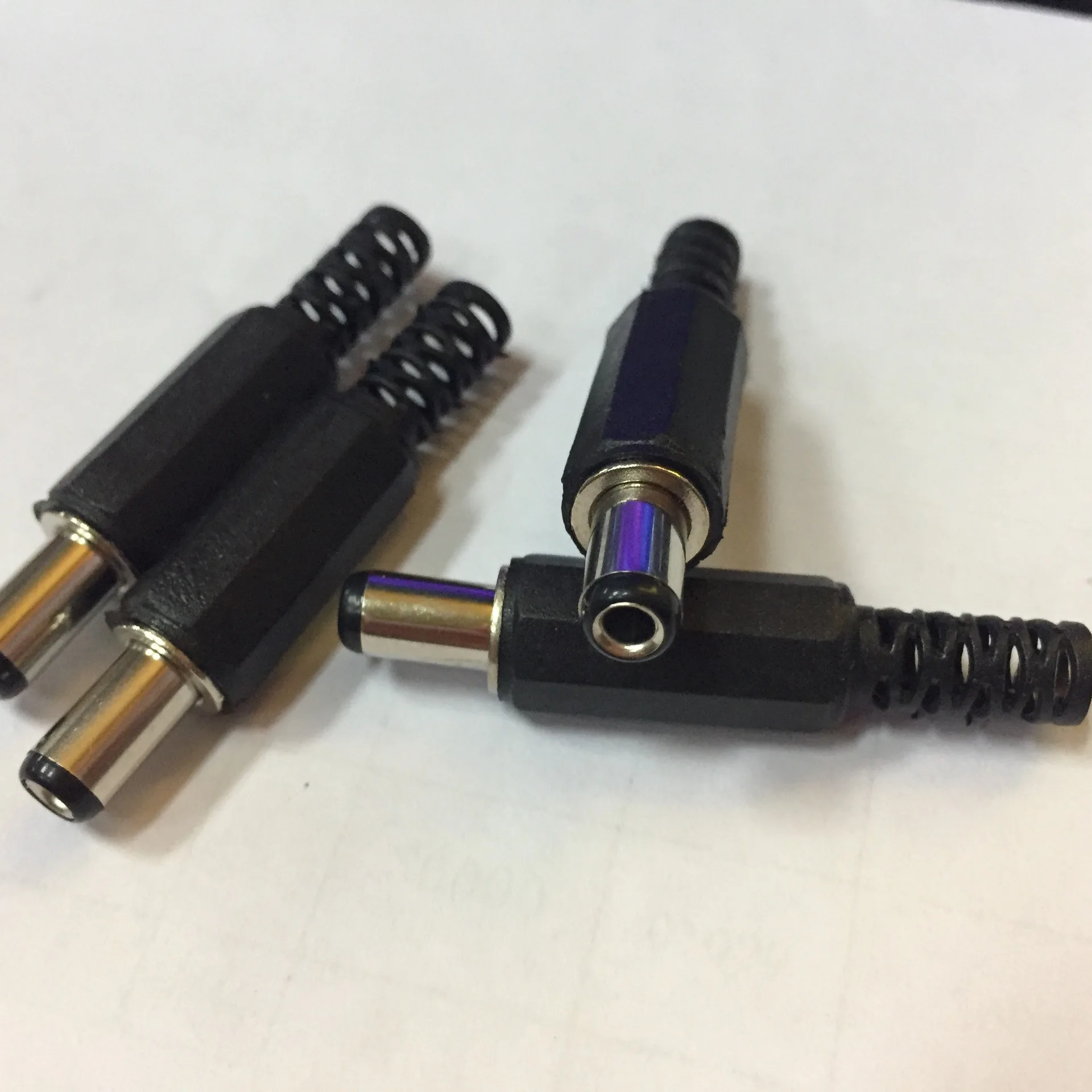 20Pcs 5.5x2.5mm Male DC In-Line Plug Socket Jack Connector Adapter Plastic Cover