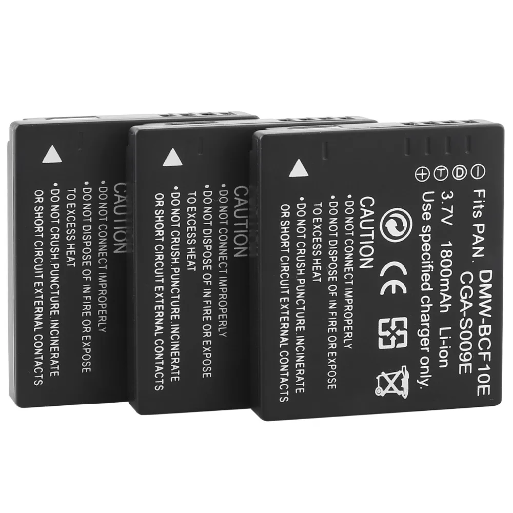 

3x Probty CGA-S009E CGA S009E Camera Battery for Panasonic DMC-FC25 DMC-FX500 DMC-FX580 DMC-TS1 DMC-FT1 FS7 FH20 FS15 FS25 FX68