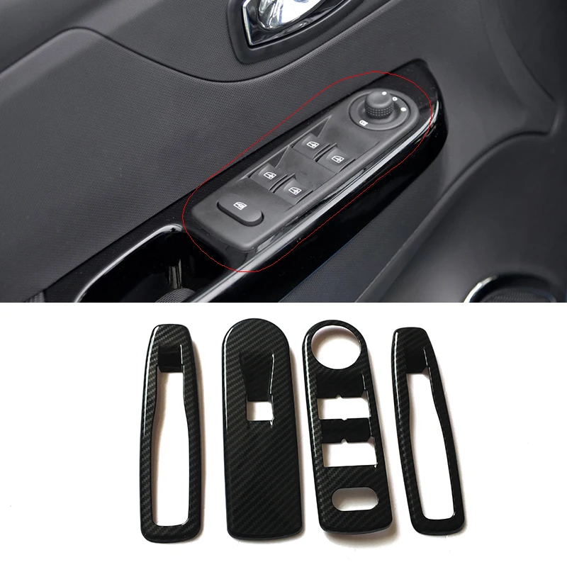 14 PCS ABS Switch handle bowl vent outlet air condition armrest lift glass read seat steering wheel For Renault Captur 2013-2016