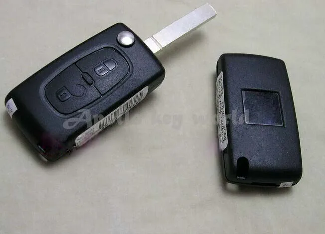 

Remote Flip Folding Key 2 Buttons 433MHz with ID46 chip for Peugeot 207 307 308 407 607 With no groove