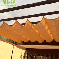 2 M x 3 M Length HDPE Runner Sliding Roof Customized Retractable Wave Sun Shade Sail for Terrace Yard Car Canvas Swimming Pool