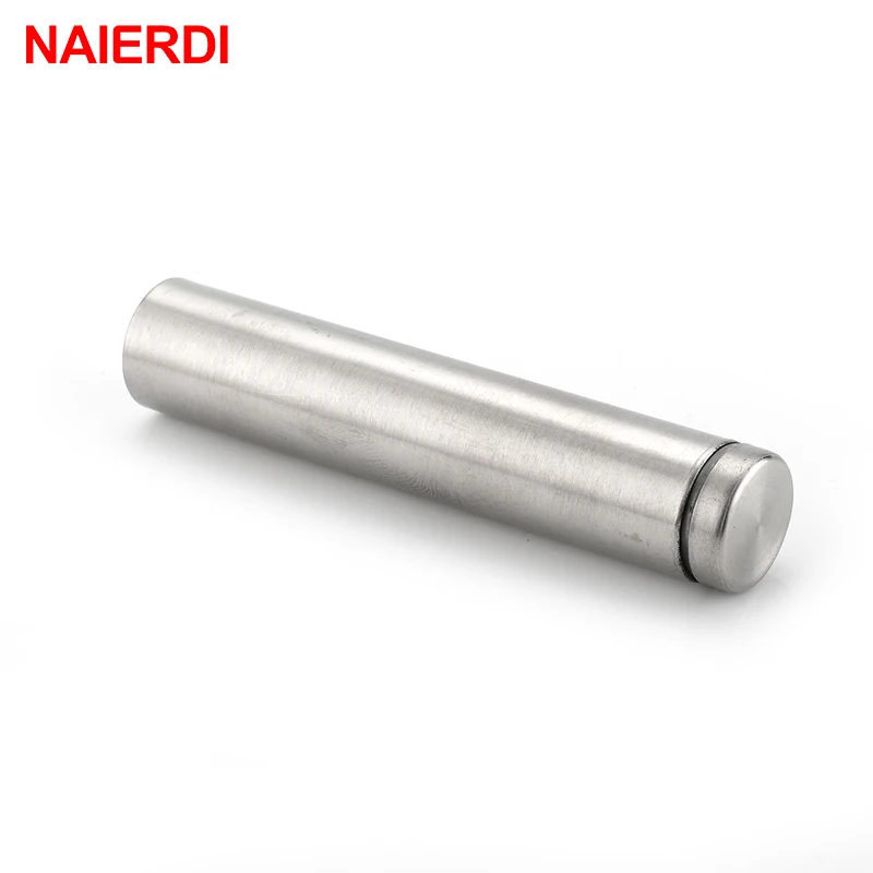 10PCS NAIERDI Glass Fasteners 12mm Stainless Steel Acrylic Advertisement Standoffs Pin Nails Billboard Fixing Screws Hardware