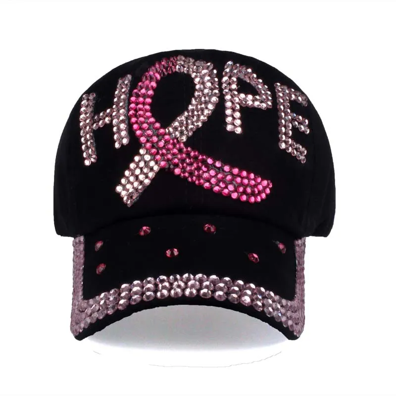 [YARBUU] brand new fashion high quality baseball caps for women Cotton Rhinestone Hat snapback cap with letter HOPE wholesale