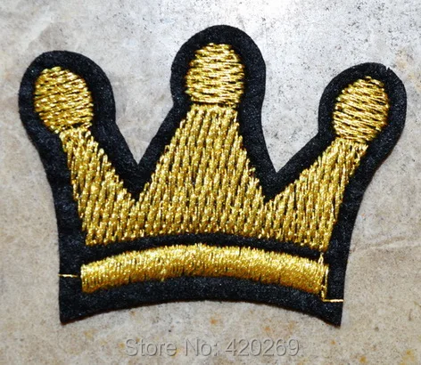 

HOT SALE! ~ King's Crown royalty royal retro embr Iron On Patches, sew on patch,Appliques, Made of Cloth,100% Guaranteed Quality