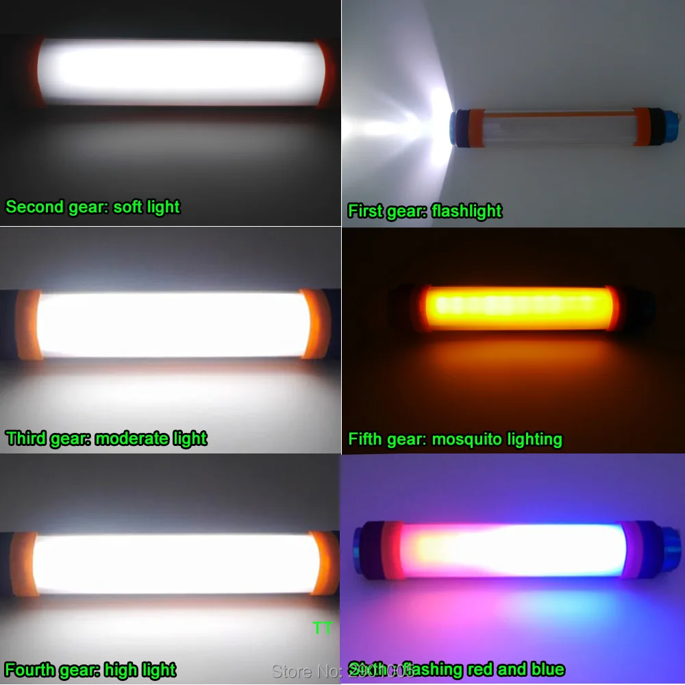 Multi-purpose outdoor waterproof LED lamp 3W 4W 5.5W emergency light USB Rechargeable flashlight Dimmable Magnetic Travel Lamp