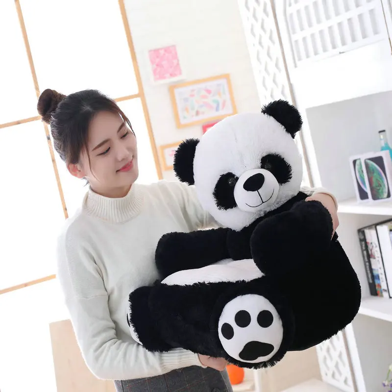 Oso de peluche de Panda suave para bebé, asiento de silla de felpa, brazos protectores de animales de dibujos animados, sofá infantil de peluche, regalo de cumpleaños para niños