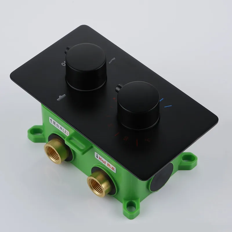 Imagem -03 - Mistura Termostática Válvula com Volume Latão Trim Escondido Desvio Control Temperatura da Água Conexões Feminino Ips