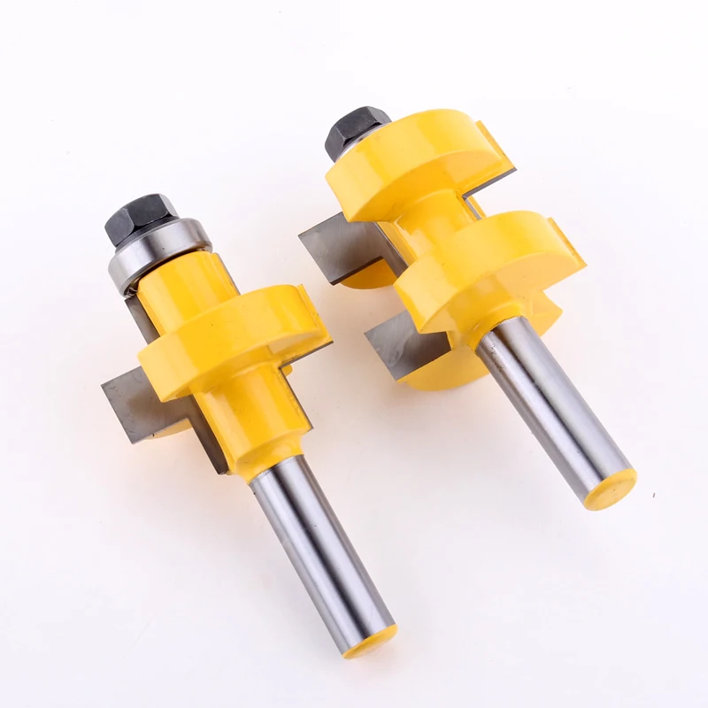 Imagem -02 - Chwjw-conjunto de Brocas para Montagem de Router Peças Haste Grande Língua e Ranhura Ferramenta de Corte de Madeira 42 mm