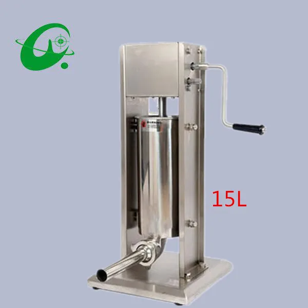 Commercial Manual Stainless steel Vertical Sausage Stuffer Filler Machine Manual 15L enema  sausage filler machine