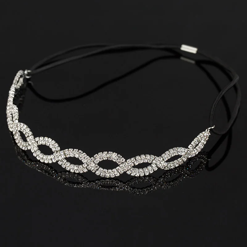 YFJEWE Women Fashion Crystal Head Chain elastic Hair Band Girl Summer Style Hair Accessories Party  Wholesale Drop Shipping H040