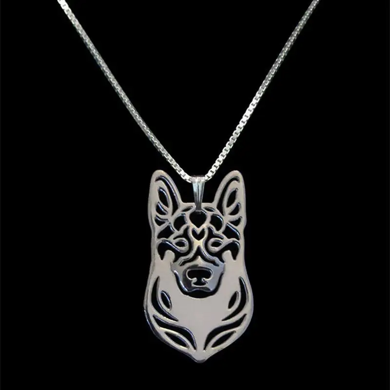 Jewelry Alloy Dog Pet Pendant Necklaces Jewelry Lovers\' German Shepherd Dog Necklaces Drop Shipping