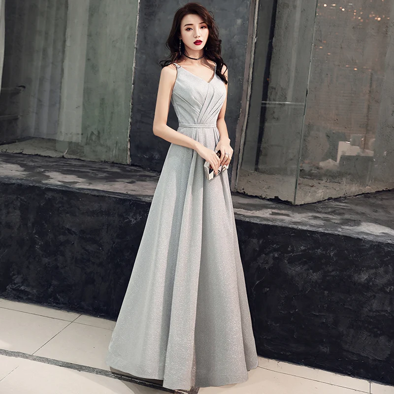 Weiyin-vestido de noche largo con cuello en V para mujer, traje Formal Sexy, elegante, para fiesta de graduación, WYY1367, 2023