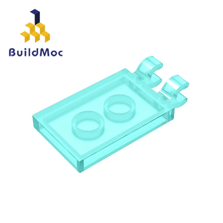 BuildMOC 30350 Tile Modified 2 x 3 with 2 Clips For Building Blocks Parts DIY electric Educational Creat