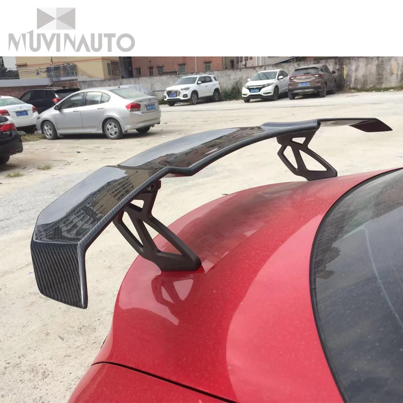 V-shaped carbon fiber backup trunk roof edge spoiler pane for  BEZN CLA Class C117 CLA250 CLA45